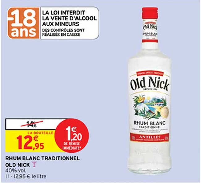 rhum blanc traditionnel old nick