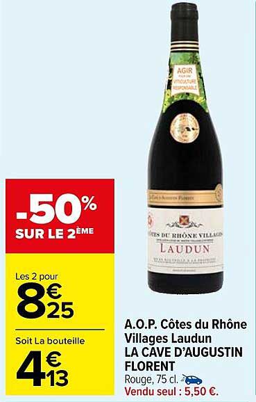 a.o.p. côtes du rhône villages laudun la cave d'augustin florent