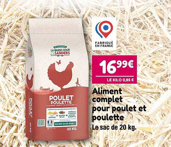 aliment complet pour poulet et poulette