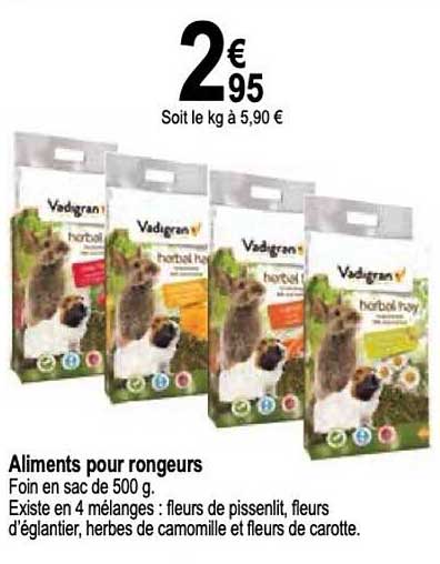 aliments pour rongeurs