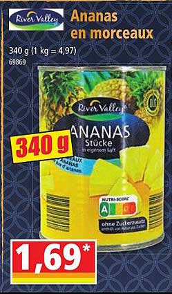 ananas en morceaux river valley