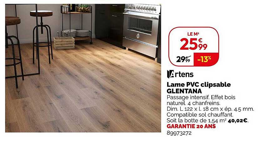 Artens Lame Pvc Clipsable Glentana