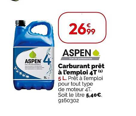 aspen carburant prêt à l'emploi 4t