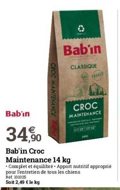 Bab'in Croc Maintenance 14 Kg