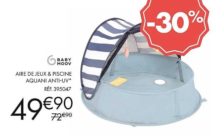 baby moov aire de jeux & piscine aquani anti-uv