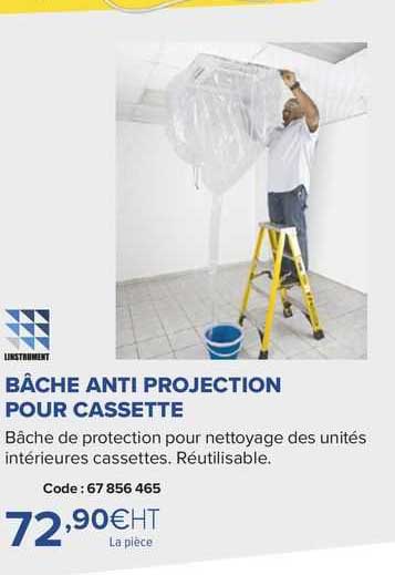 bâche anti projection pour cassette