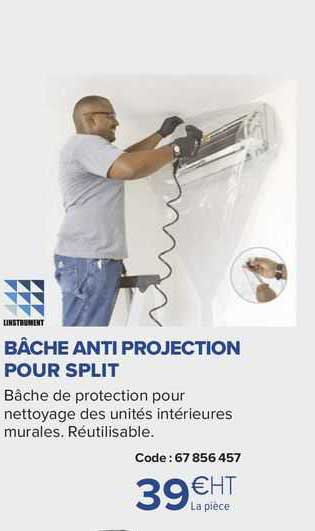 bâche anti projection pour split