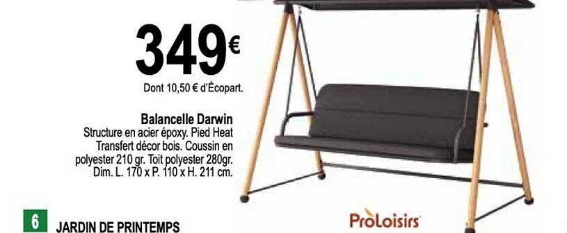 balancelle darwin proloisirs