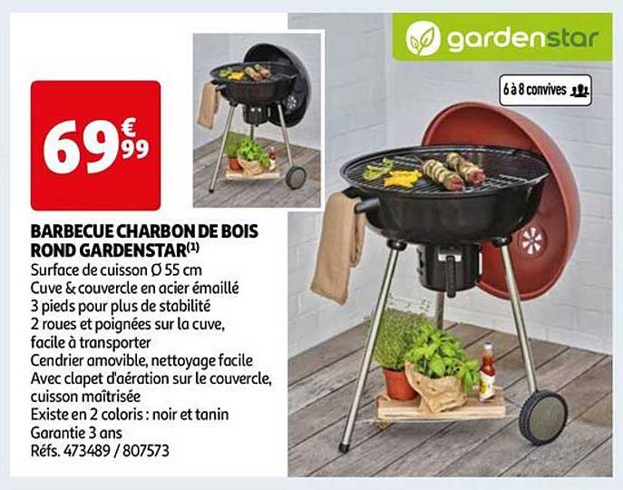 Barbecue Charbon De Bois Rond Gardenstar