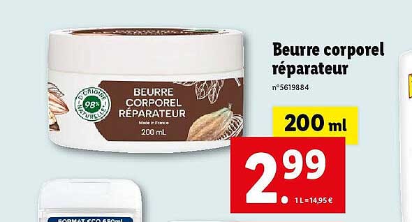 beurre corporel réparateur