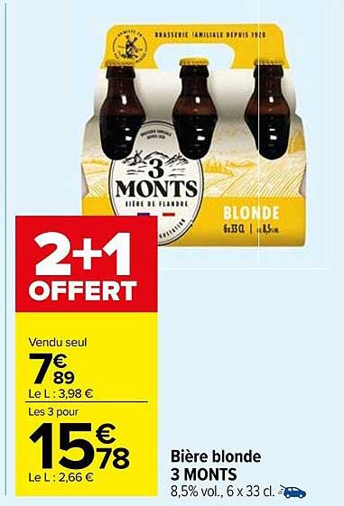 bière blonde 3 monts