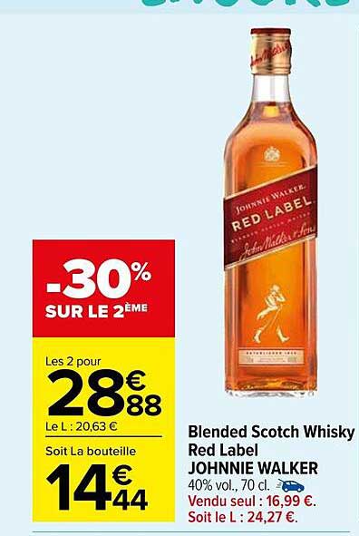blended scotch whisky red label johnie walker