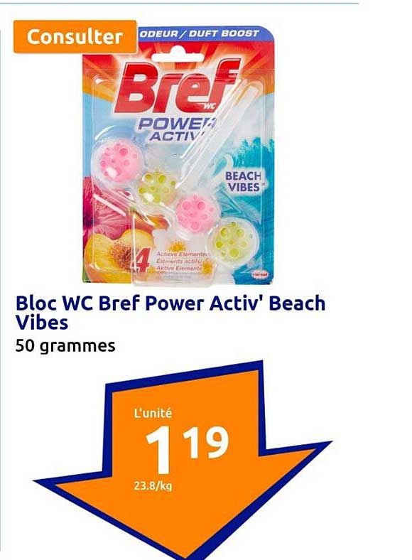 Bloc Wc Bref Power Activ' Beach Vibes