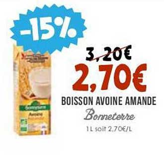 boisson avoine amande bonne terre