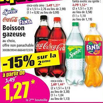 boisson gazeuse sprite, coca-cola, fanta