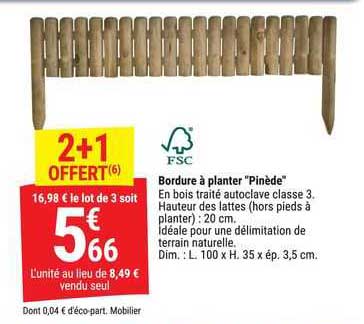 bordure à planter "pinède"