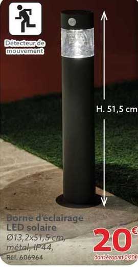 borne d'éclairage led solaire