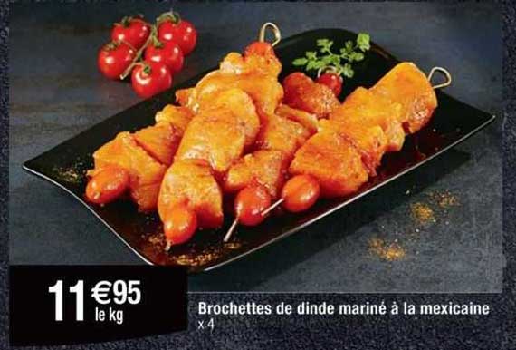 Brochettes De Dinde Mariné à La Mexicaine