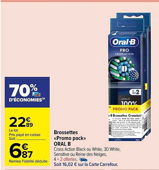 brossettes «promo pack» oral b
