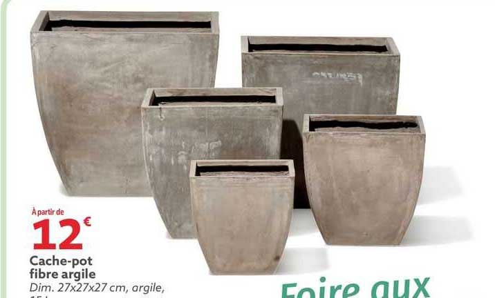 cache-pot fibre argile