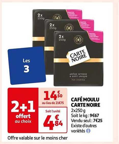 Café Moulu Carte Noire