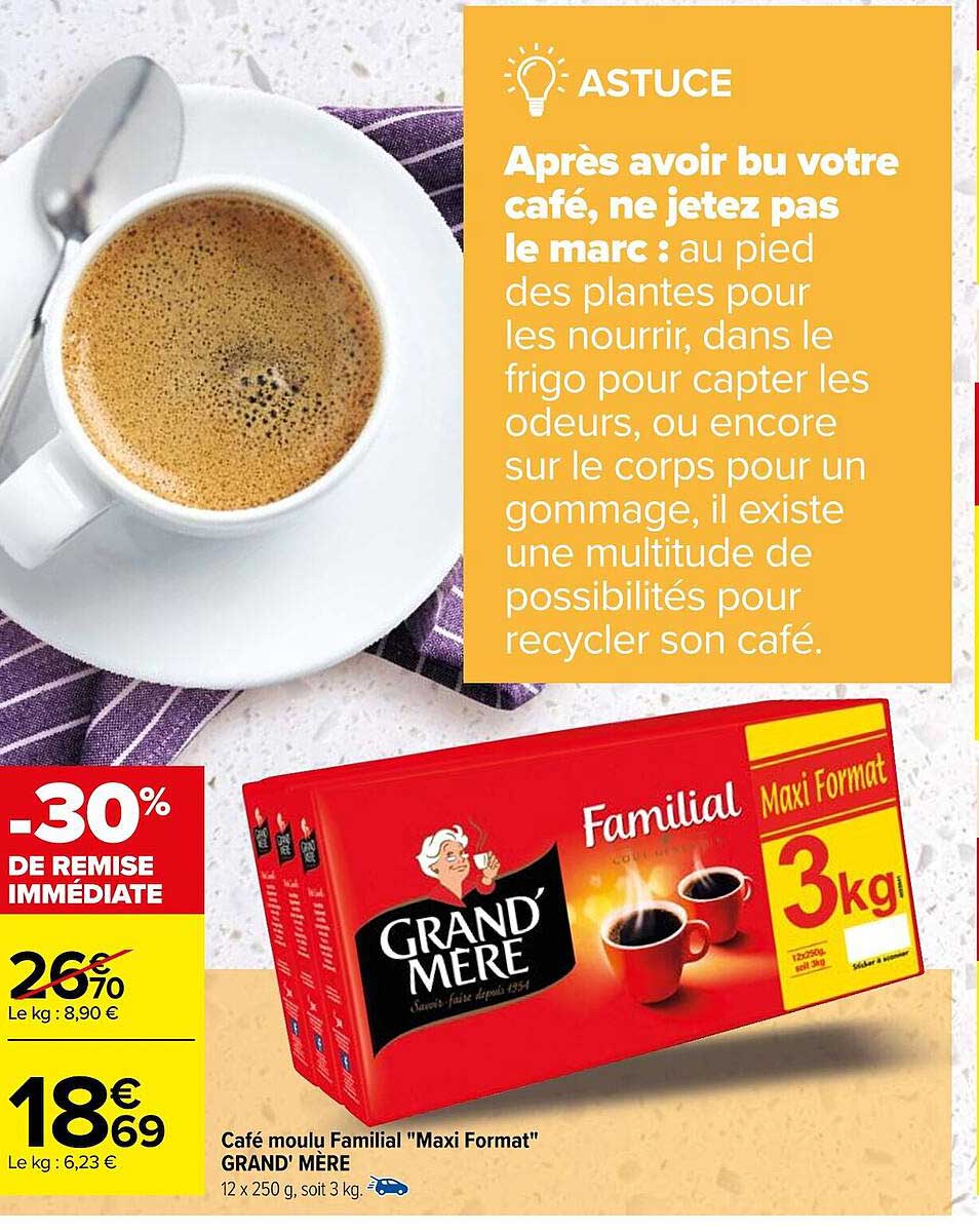 café moulu familial maxi format grand' mère