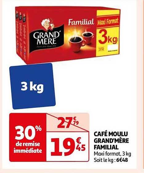 café moulu grand'mère familial