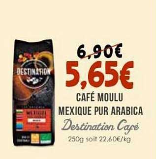 café moulu mexique pur arabica destination café