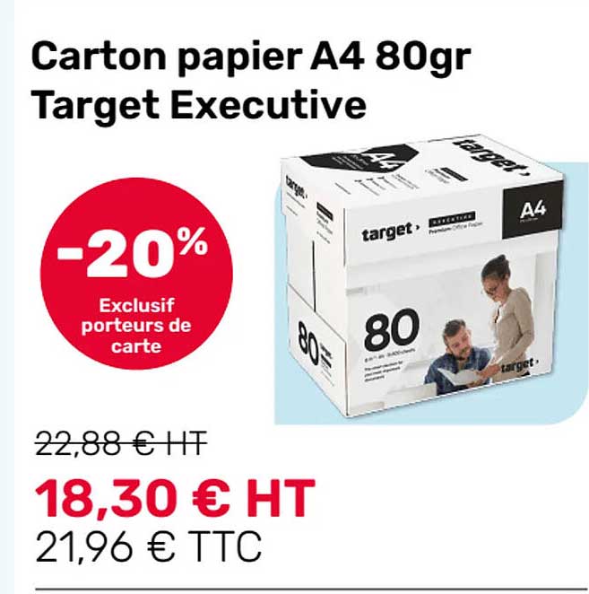carton papier a4 80gr target executive