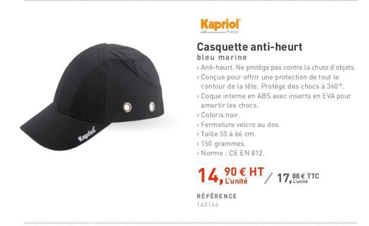 Casquette Anti-heurt Kapriol
