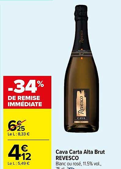 cava carta alta brut revesco