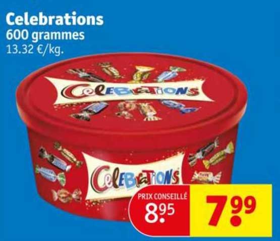 celebrations 600 grammes
