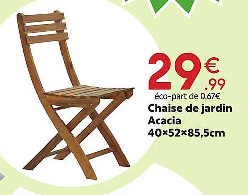 Chaise De Jardin Acacia 40 X 52 X 85,5 Cm