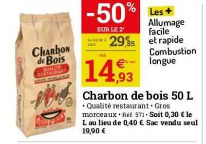 Charbon De Bois 50 L