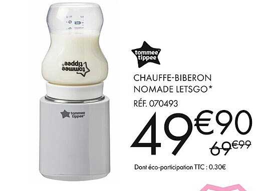 chauffe-biberon nomade letsgo tommee tippee
