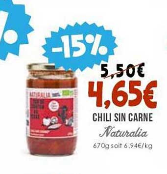 chili sin carne naturalia