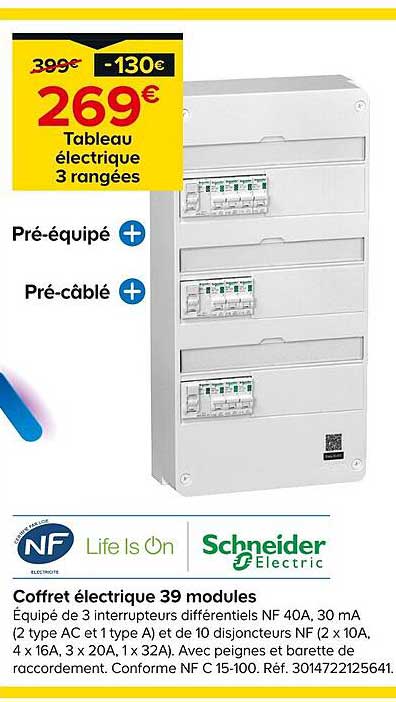 coffret électrique 39 modules