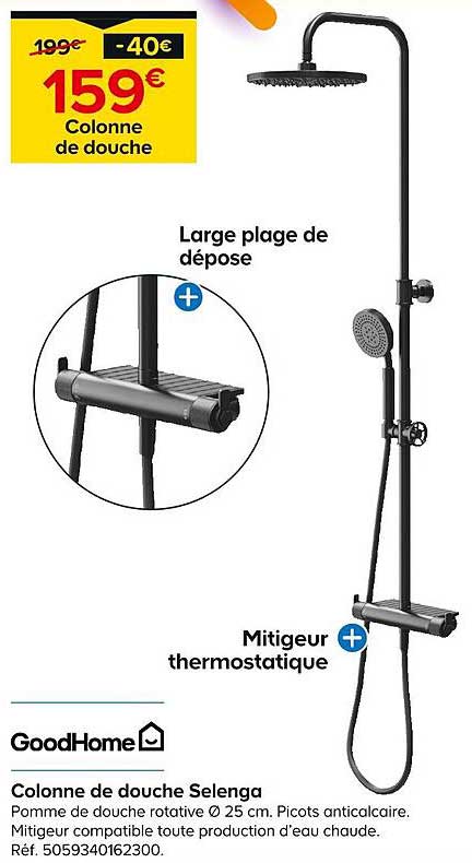 colonne de douche selenga goodhome
