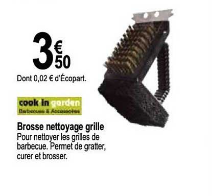 cook'in garden brosse nettoyage grille
