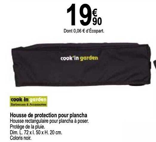 cook'in garden housse de protection pour plancha