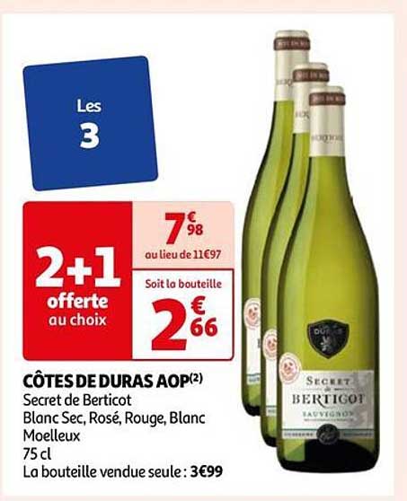 Côtes De Duras Aop Secret De Berticot