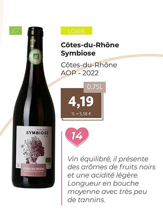 côtes-du-rhône symbiose aop - 2022