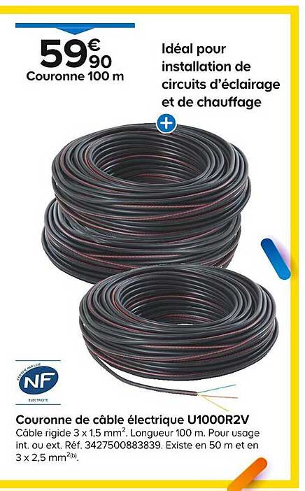 couronne de câble électrique u1000r2v