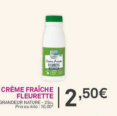 crème fraîche fleurette grandeur nature