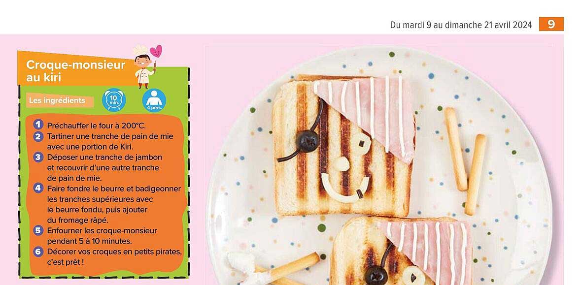 croque-monsieur au kiri