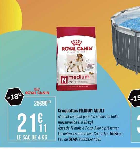 croquettes medium adult royal canin
