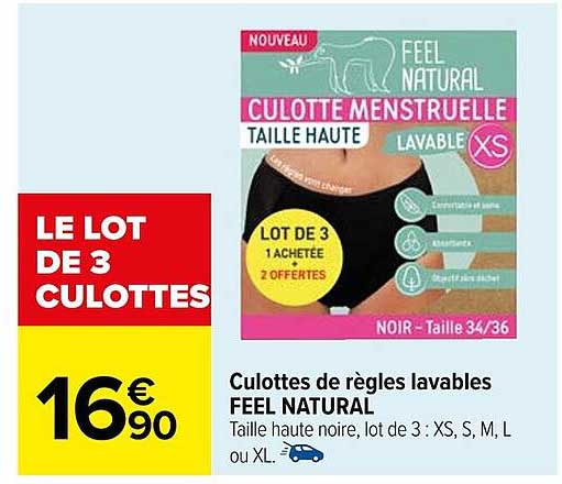 culottes de règles lavables feel natural