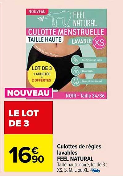 culottes de règles lavables feel natural