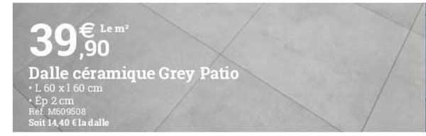 dalle céramique grey patio
