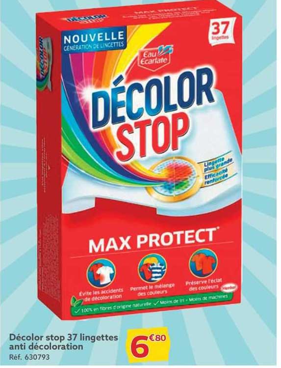décolor stop 37 lingettes anti décoloration